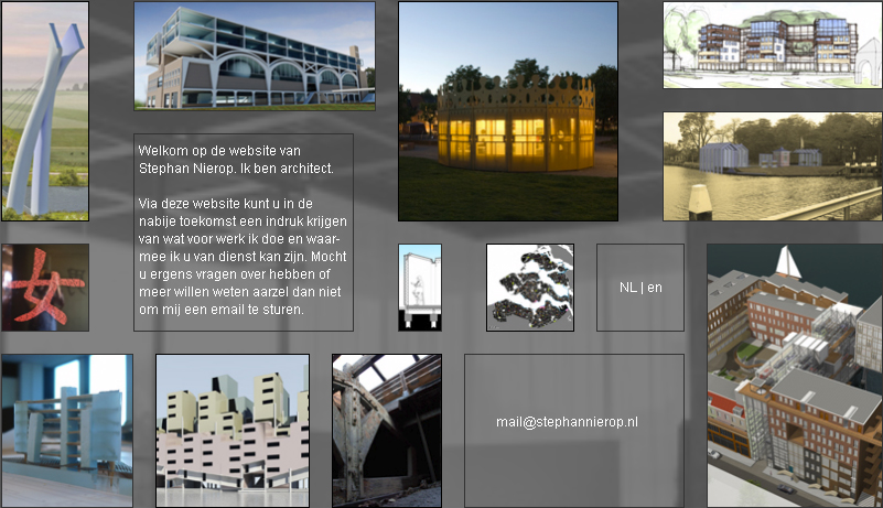 screenshot van mijn site als zelfstandig architect